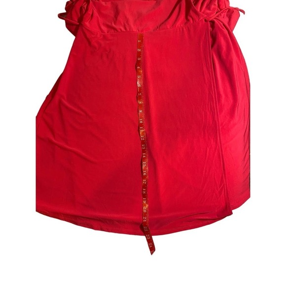 ASHLEY GRAHAM BEYOND Dress Faux Wrap Flutter Sleeve Flowy Plus Size Red … - Picture 7 of 7